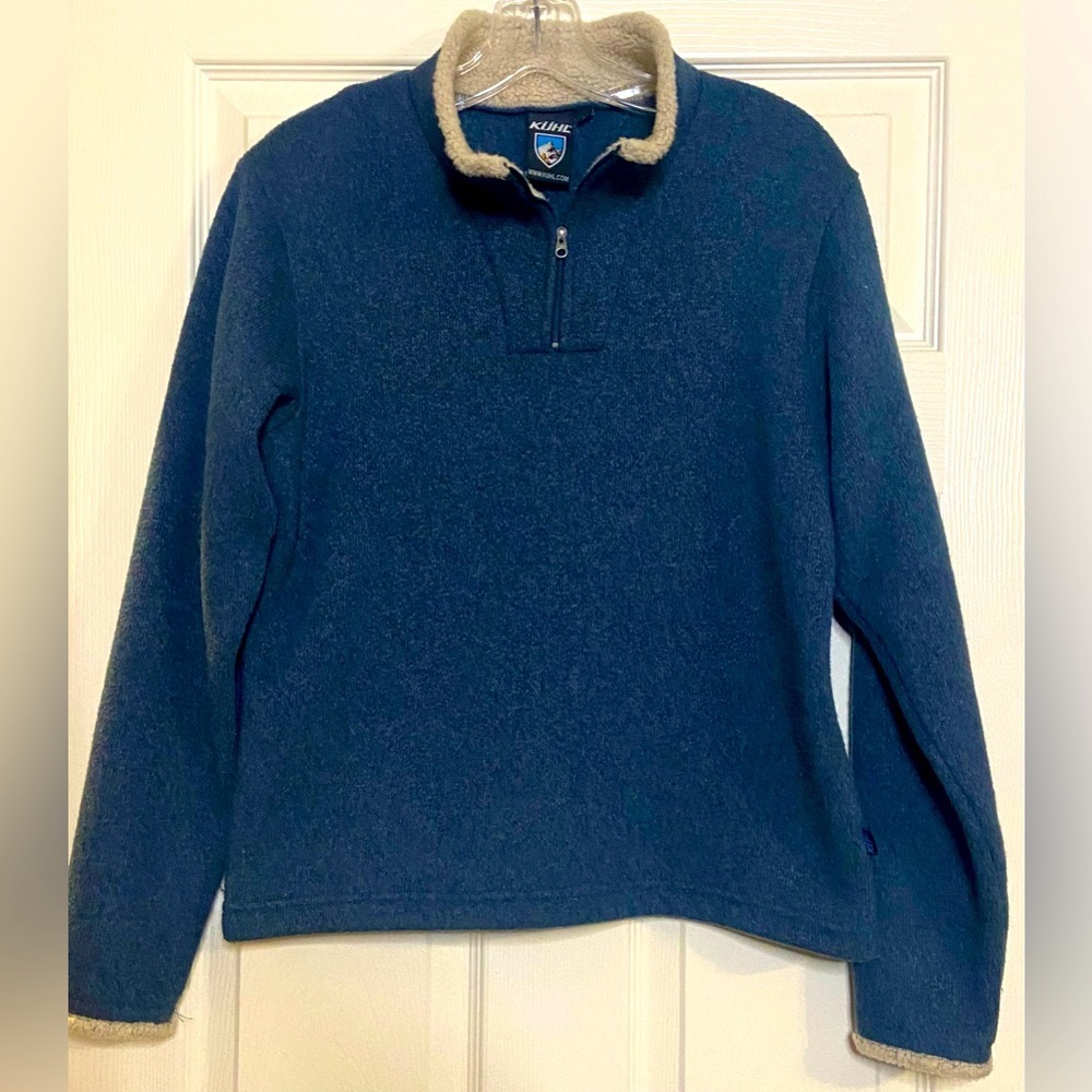 Kuhl Alfpaca Fleece Sweater Medium Quarter Zip Pullover Outdoors Made In Canada